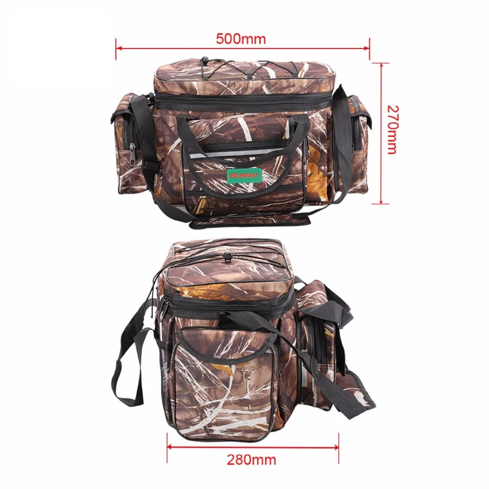 SeaKnight Marca SK003 22L Grande Bolsa de Pesca À Prova D 'Água Nylon Multifuncional Pacote de Equipamento de Pesca Bolsa de Ombro Ao Ar Livre 50*27*28cm