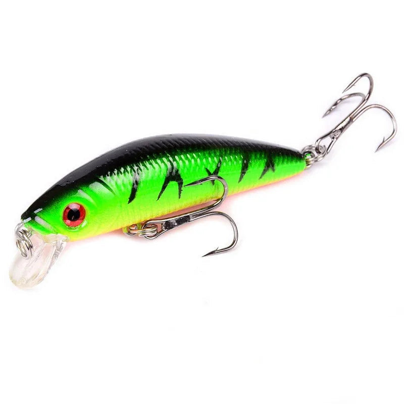 Aorace Minnow Isca De Pesca 70mm 8g 3D Olhos Crankbait wobbler Plástico Artificial Isca Dura Equipamento De Pesca